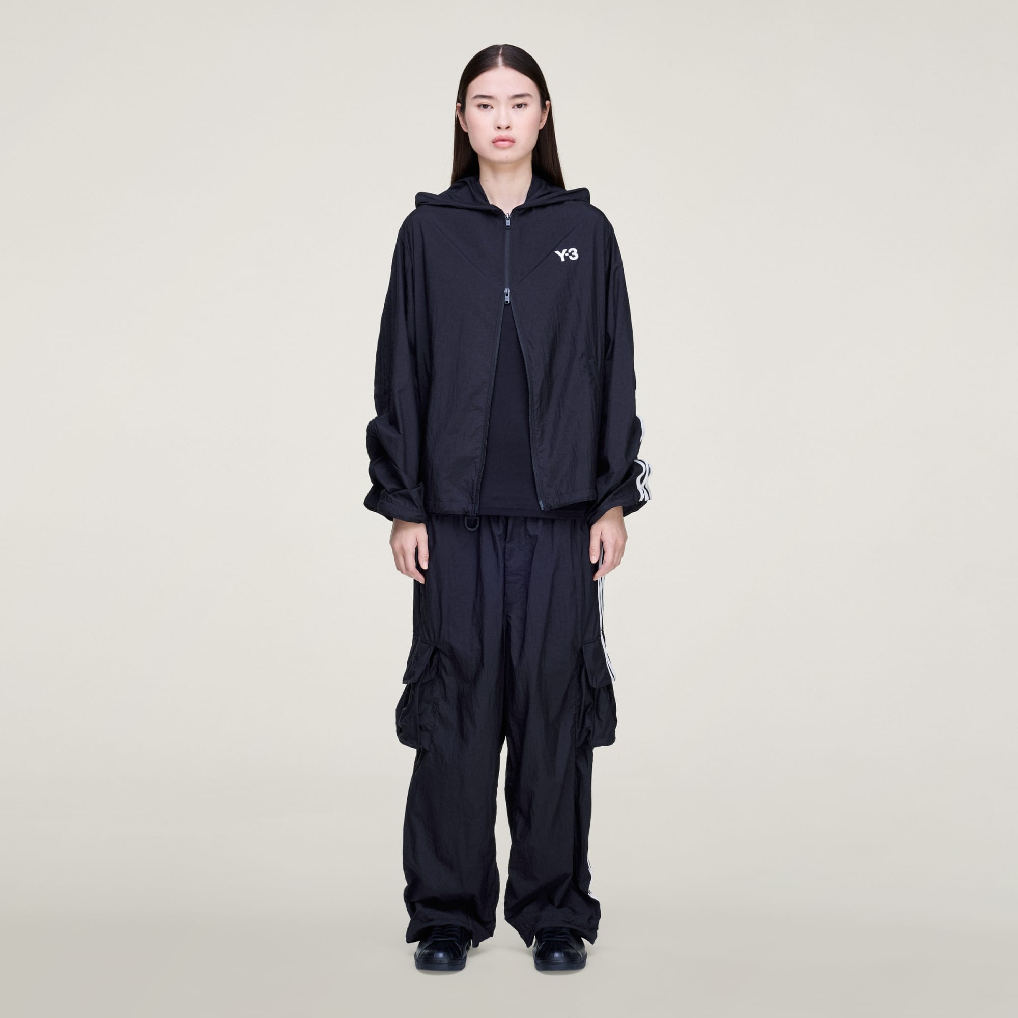 Y-3 Sport Jacket Nylon Wired 3 - Черен - Outfit